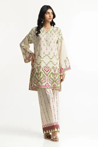 Jacquard Shirt And Printed Trouser